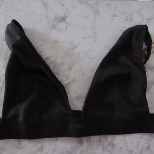 New Skims Bra 3X Black Ribbed Bralette Wire Free Back Closure
